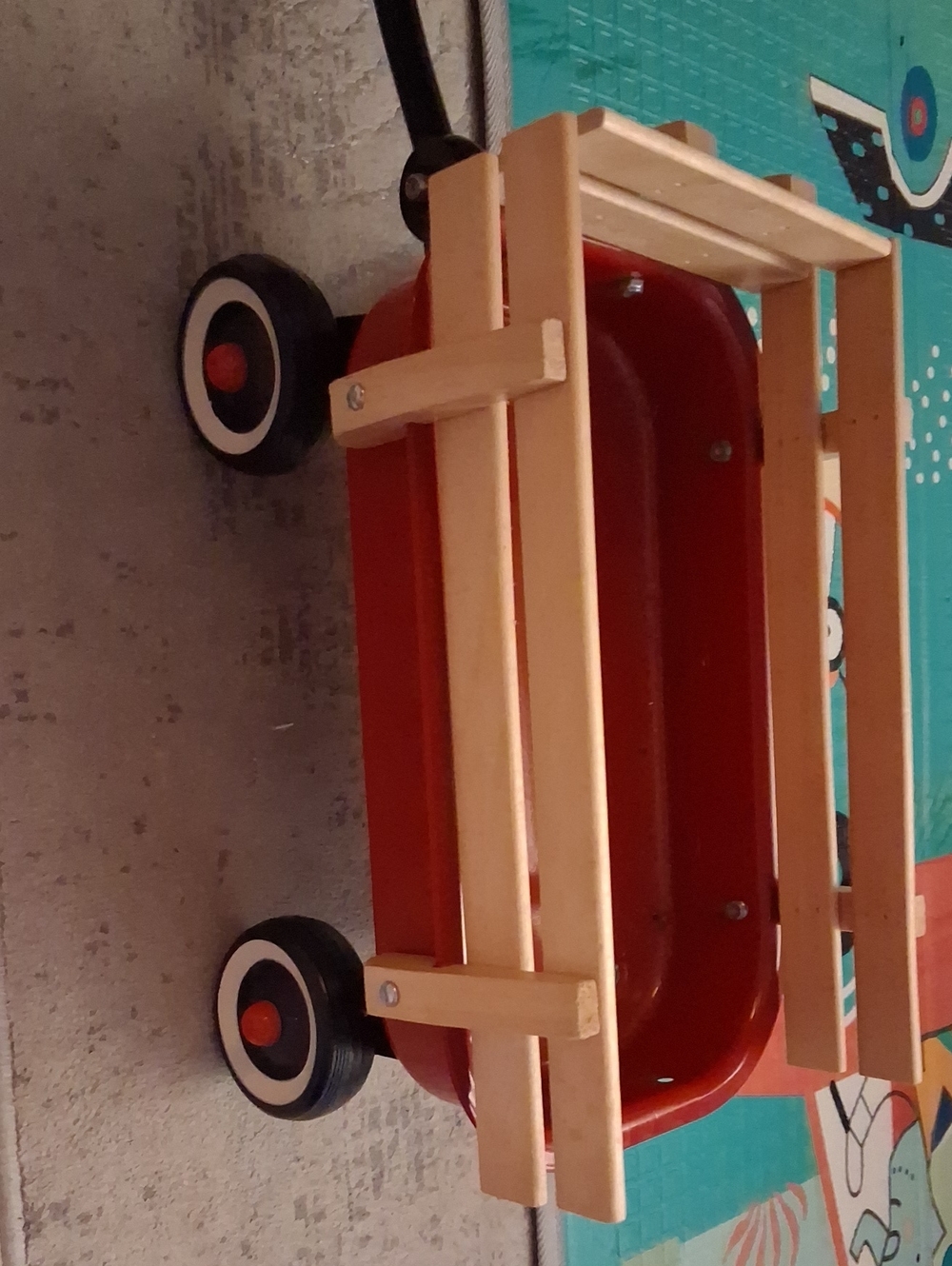 Classic Wooden Red Kids Wagon - Brand Unspecified
